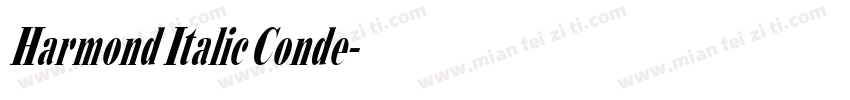 Harmond Italic Conde字体转换